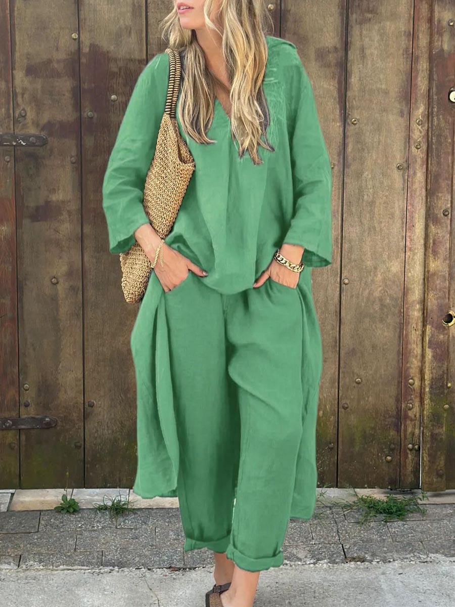 Éloïse | Ensemble Long en Lin Mélangé
