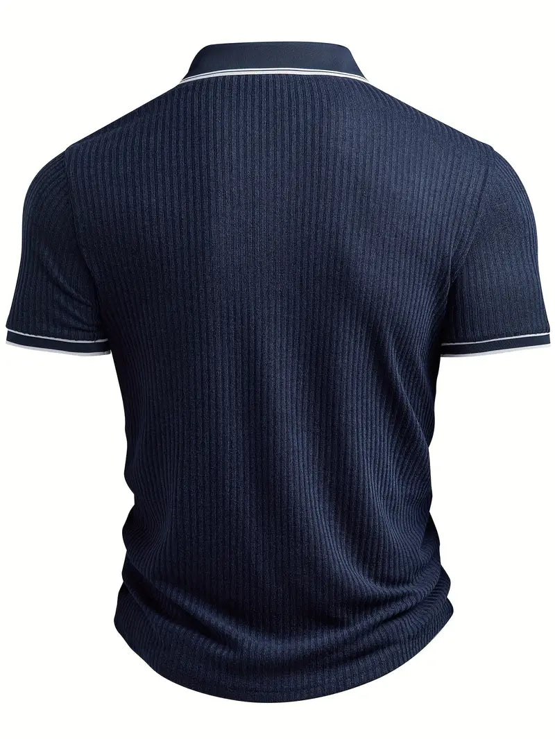 Maxime | Polo Structuré à Col Contrasté pour Homme