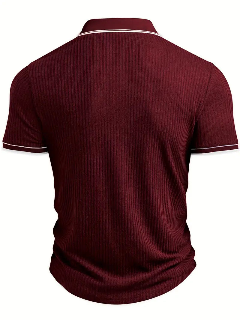 Maxime | Polo Structuré à Col Contrasté pour Homme