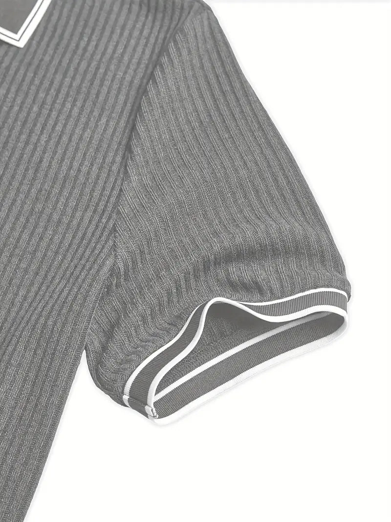 Maxime | Polo Structuré à Col Contrasté pour Homme