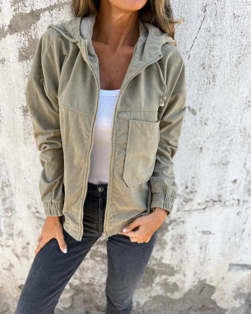 Amandine | Veste Décontractée en Velours Côtelé