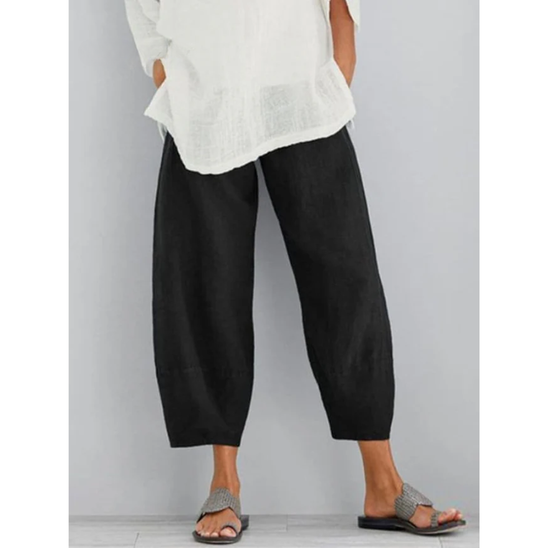 Louise | Pantalon Élégant en Lin Naturel