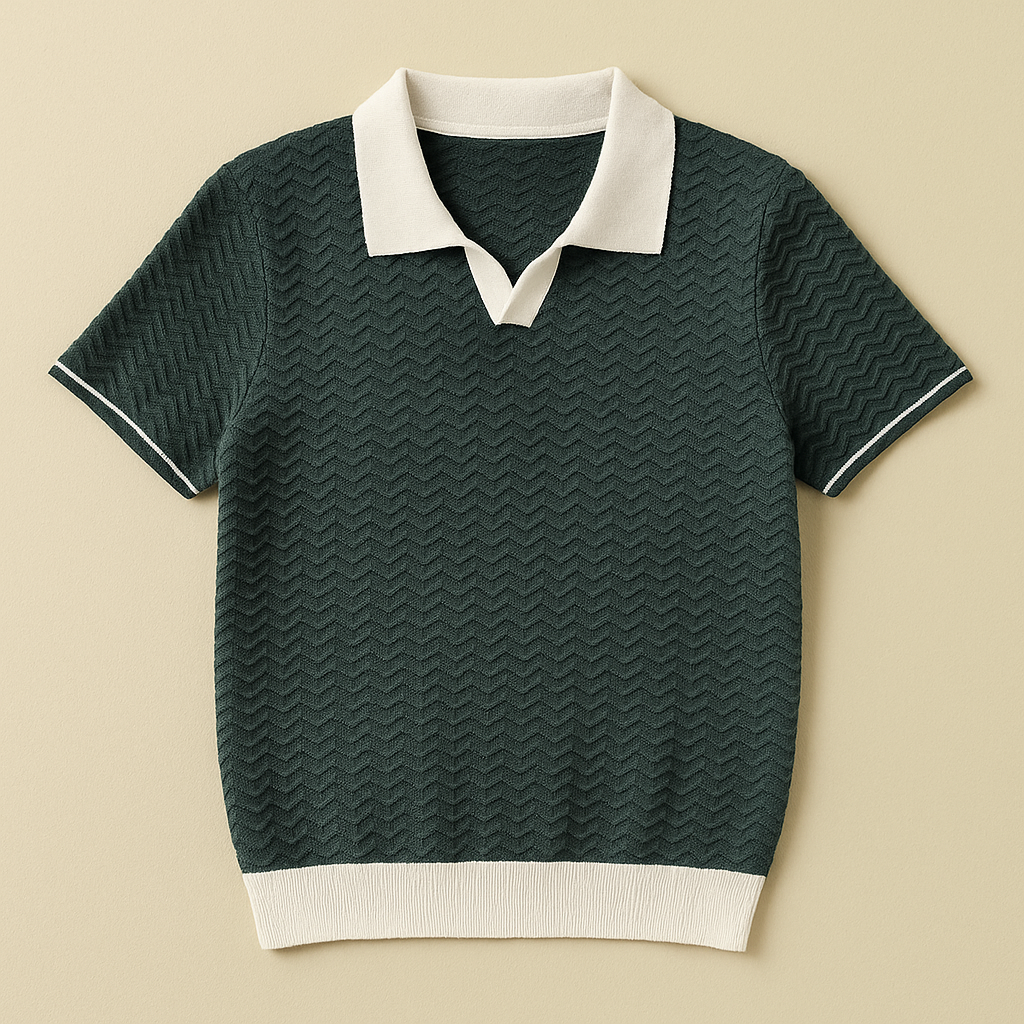 Florent | Polo Texturé Élégant pour Homme