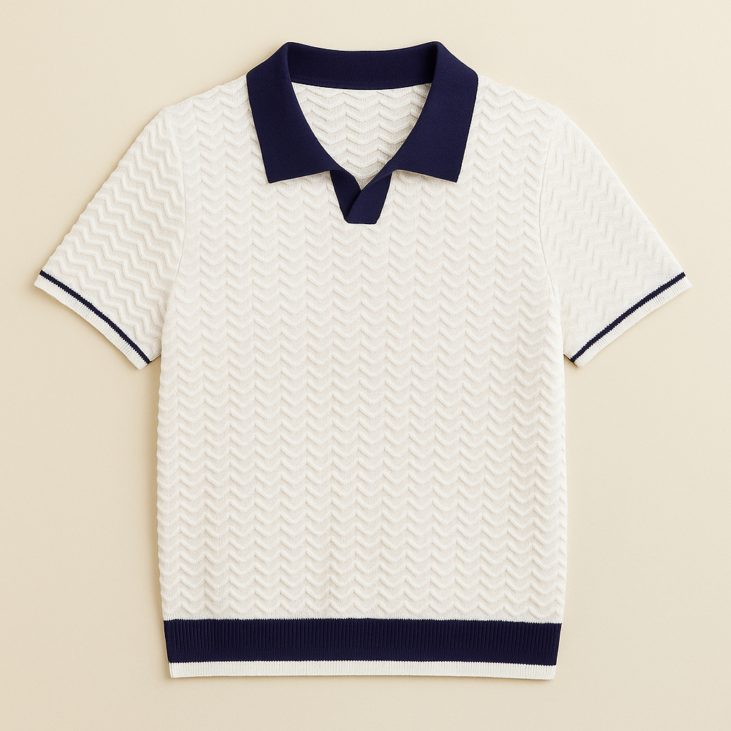 Florent | Polo Texturé Élégant pour Homme