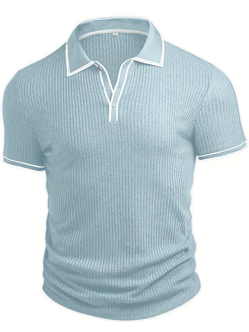 Maxime | Polo Structuré à Col Contrasté pour Homme