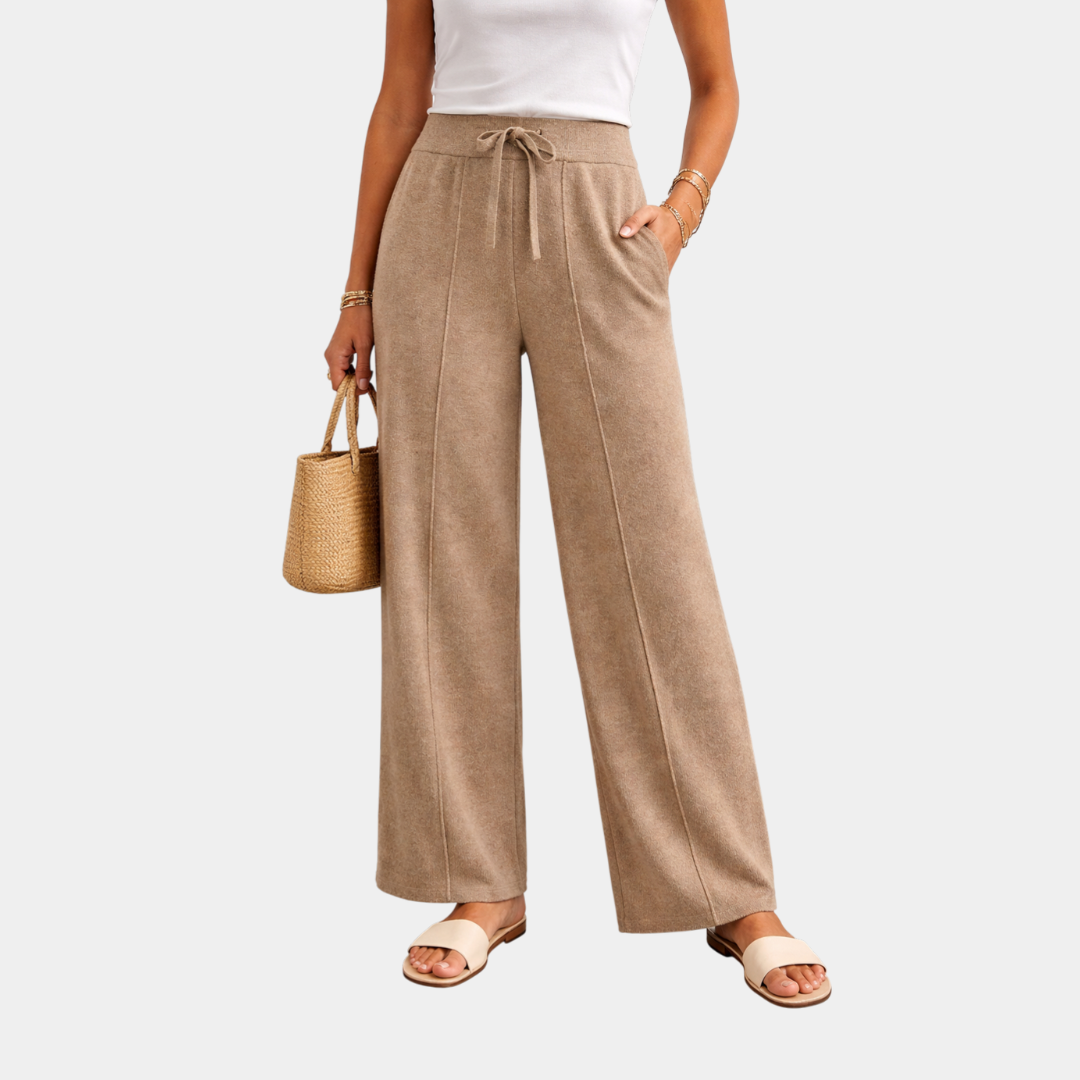 Clémence | Pantalon Droit en Laine Mérinos