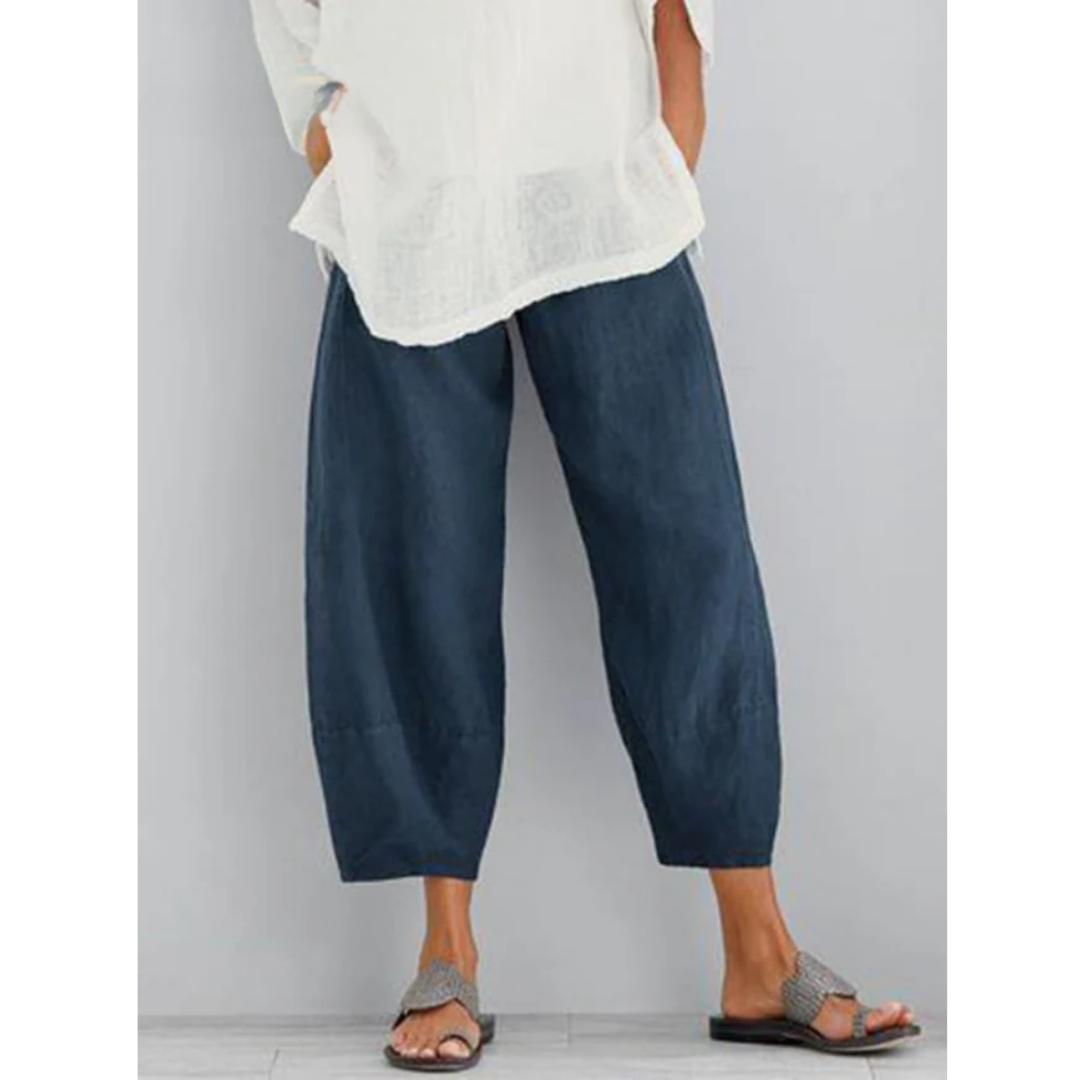 Louise | Pantalon Élégant en Lin Naturel