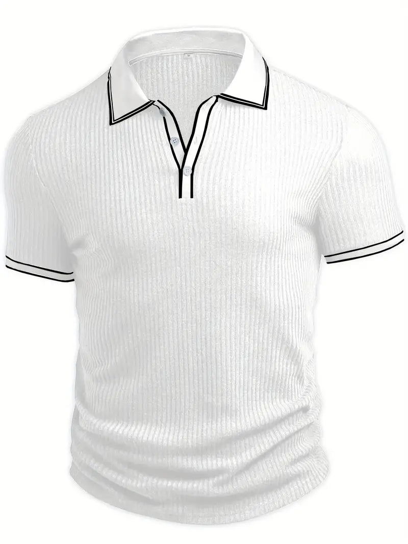 Maxime | Polo Structuré à Col Contrasté pour Homme