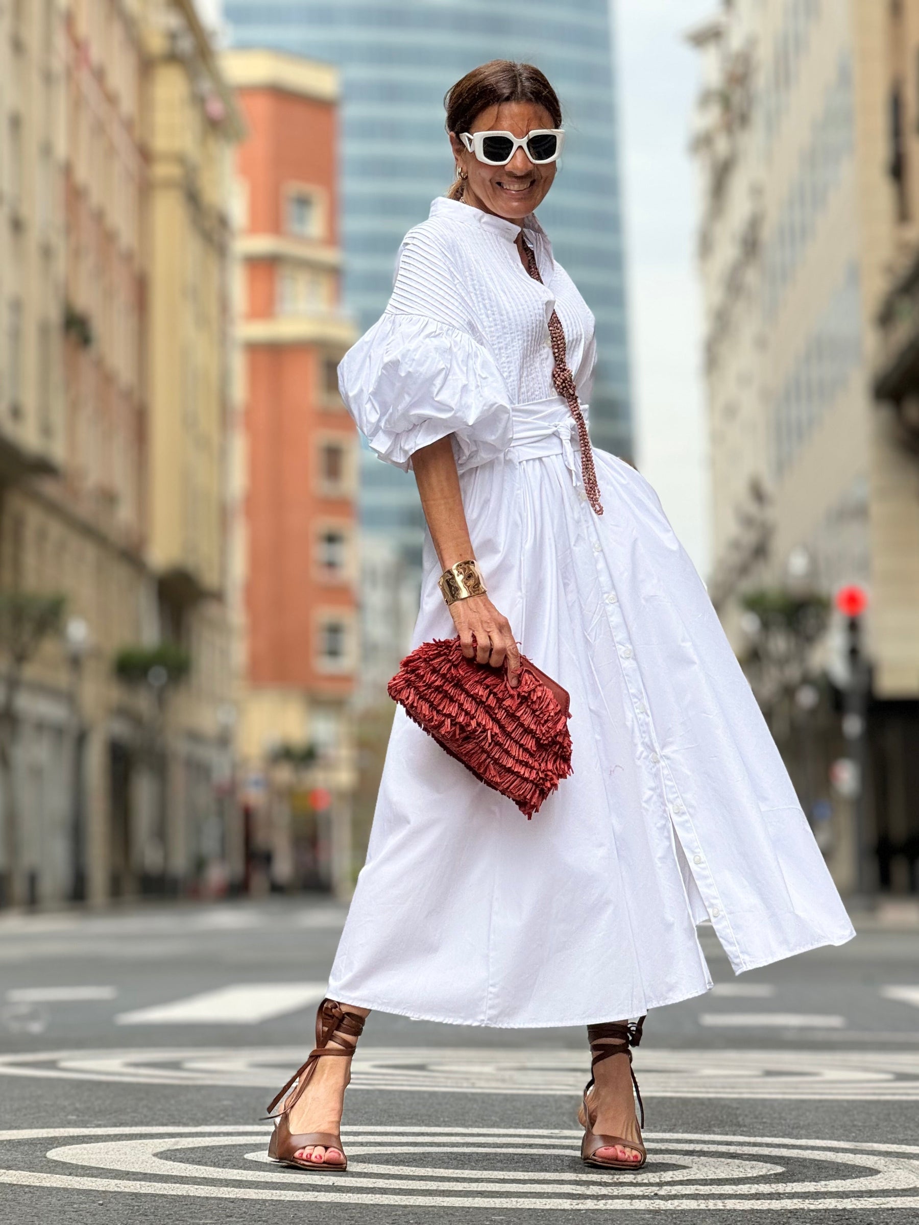 Amélie | Robe Longue en Coton Égyptien