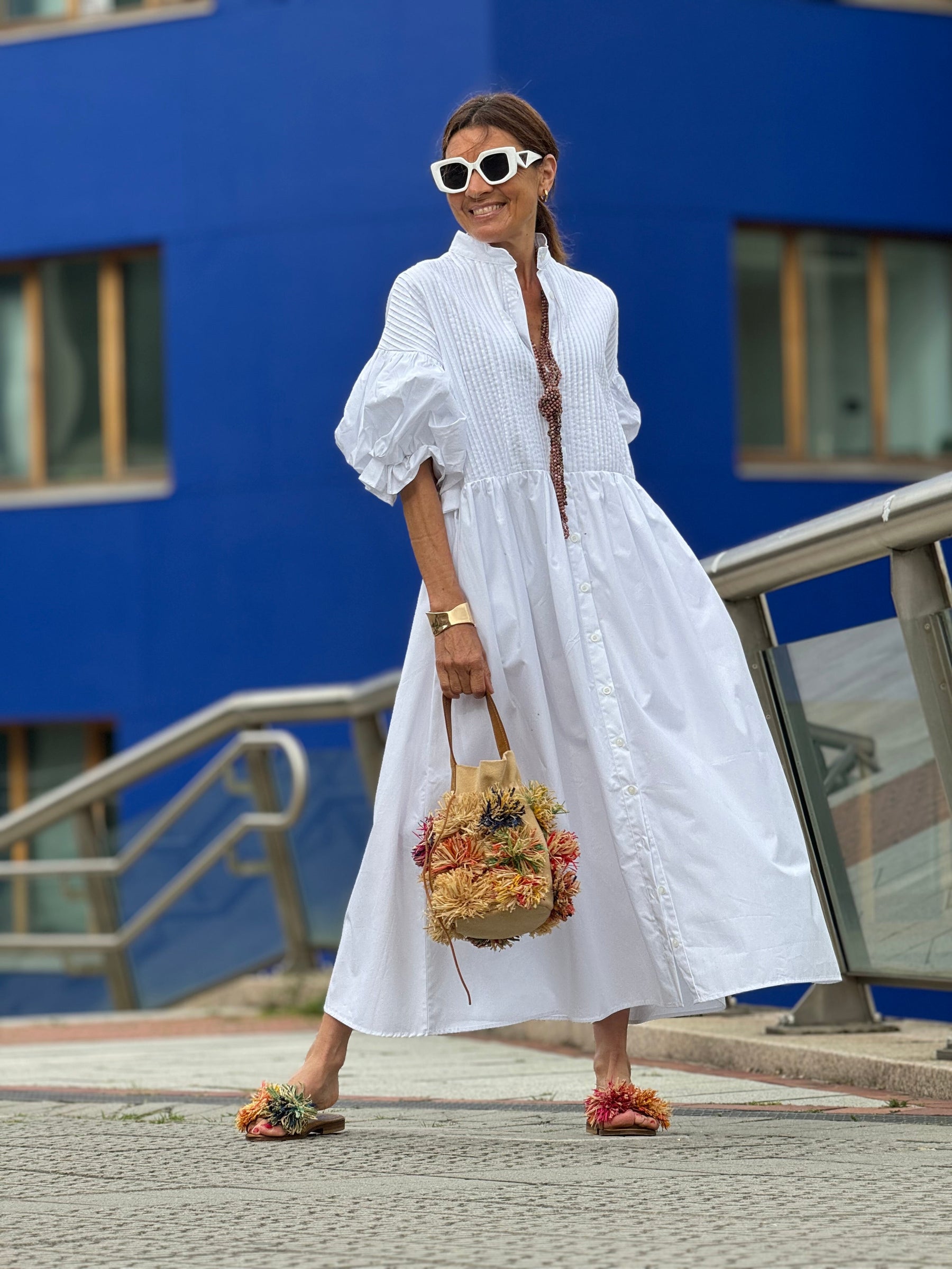 Amélie | Robe Longue en Coton Égyptien