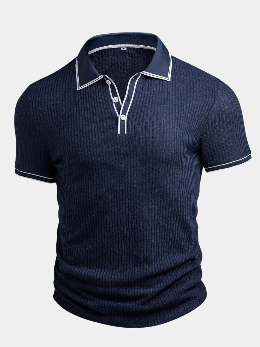 Maxime | Polo Structuré à Col Contrasté pour Homme