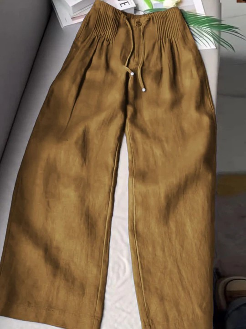 Amélie | Pantalon Large Fluide Élégant