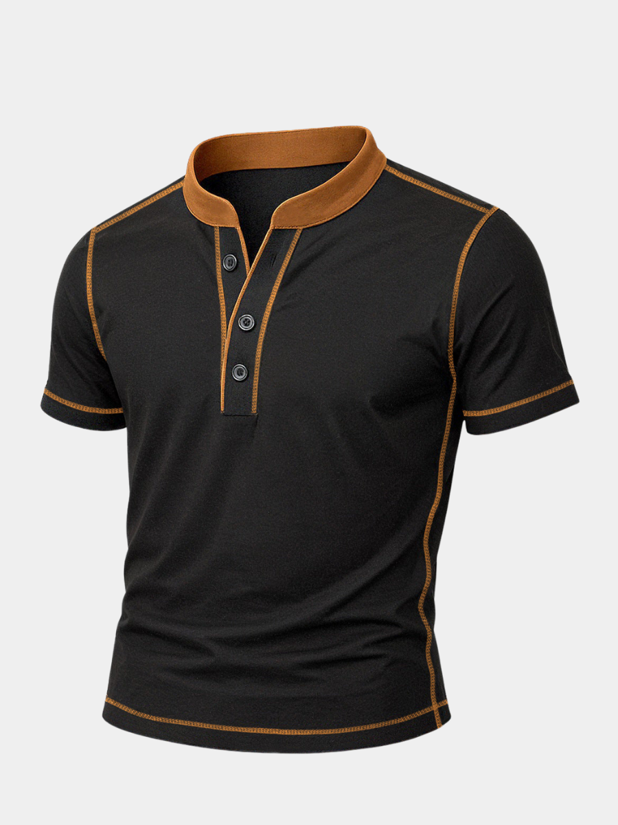 Antoine | Chemise Henley Contrastée pour Homme