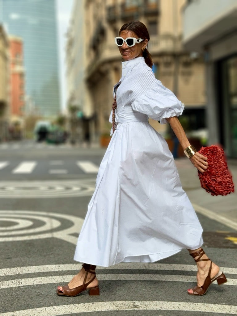 Amélie | Robe Longue en Coton Égyptien