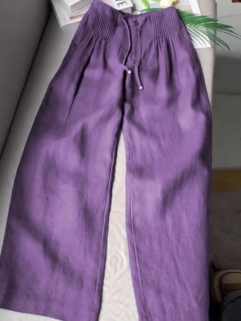 Amélie | Pantalon Large Fluide Élégant