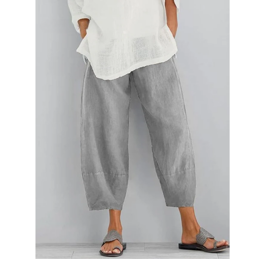 Louise | Pantalon Élégant en Lin Naturel