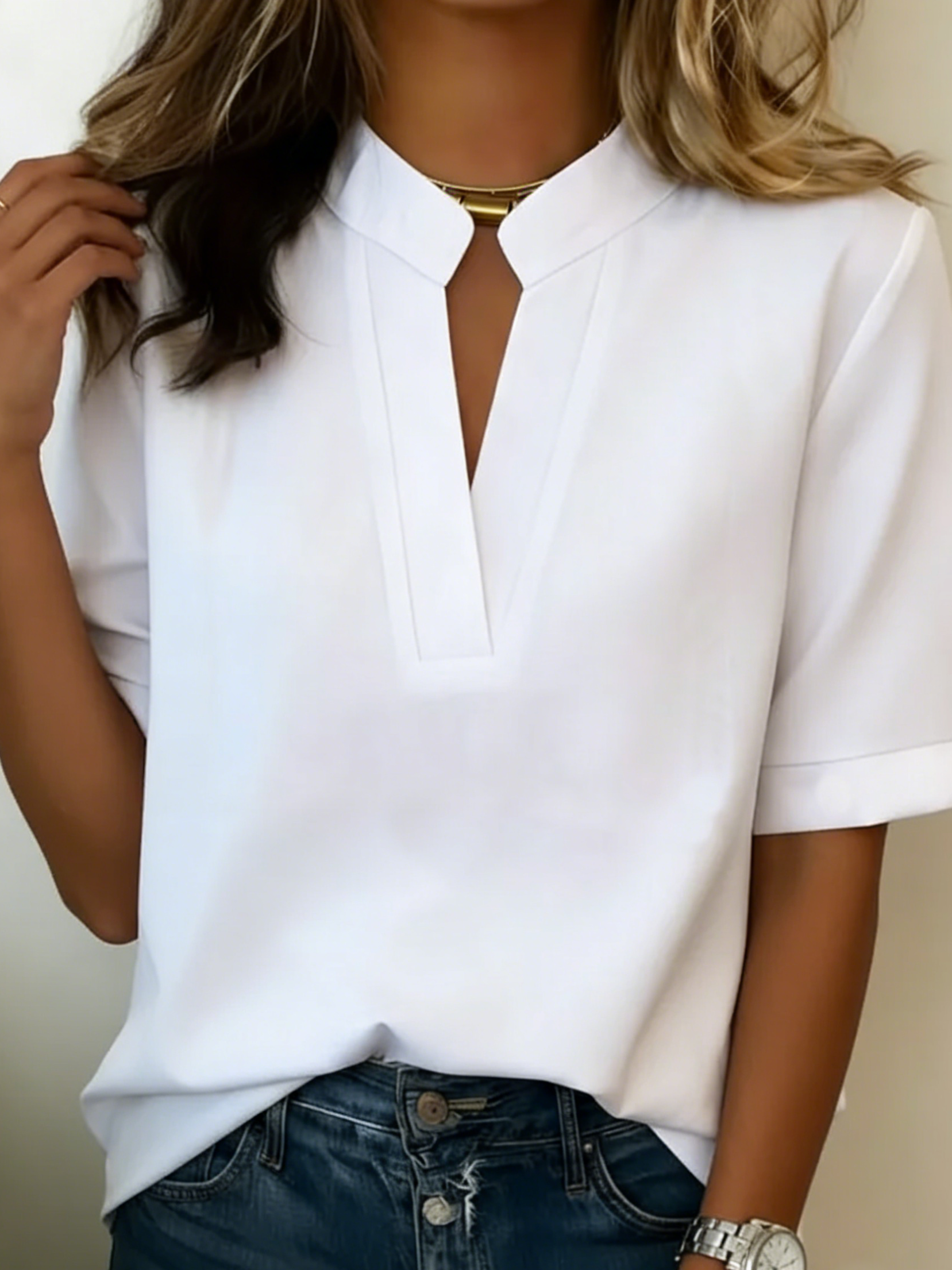 Juliette | Blouse Élégante à Col Sophistiqué