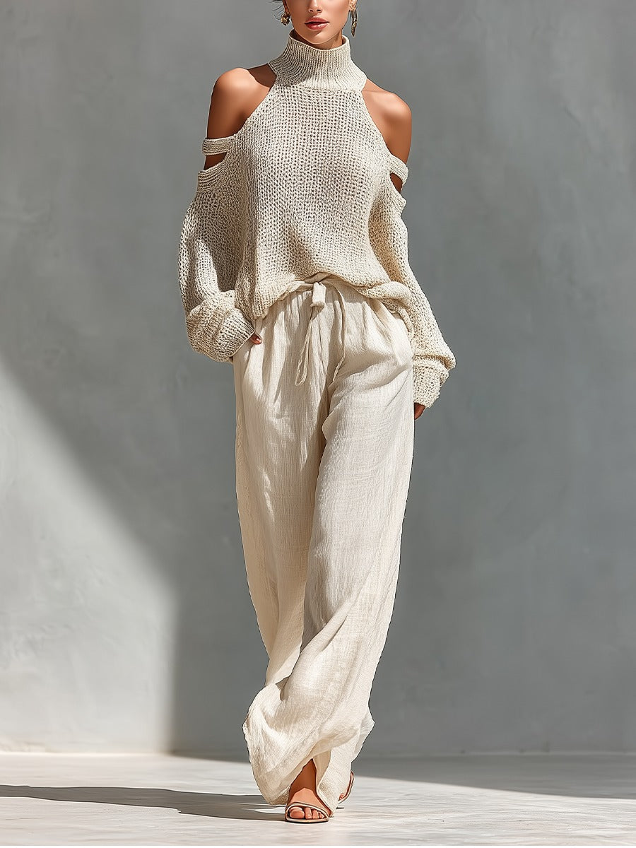Juliette | Ensemble Maille Chic & Pantalon Fluide