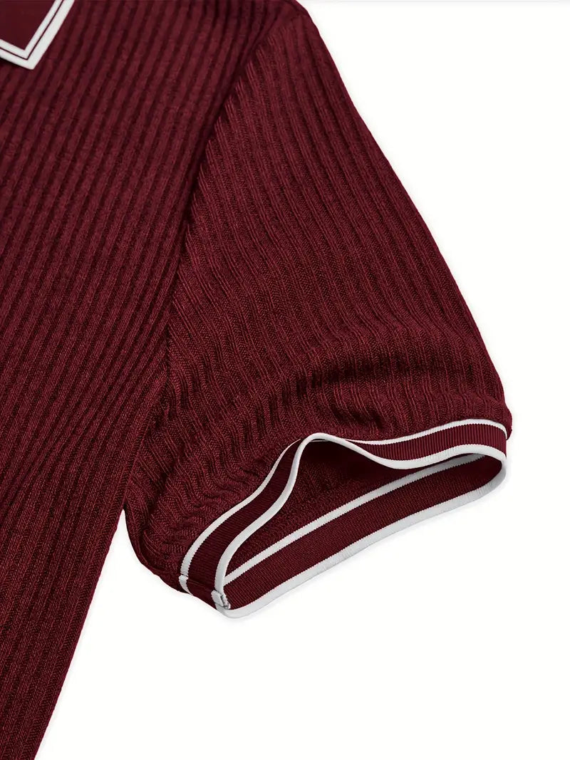 Maxime | Polo Structuré à Col Contrasté pour Homme