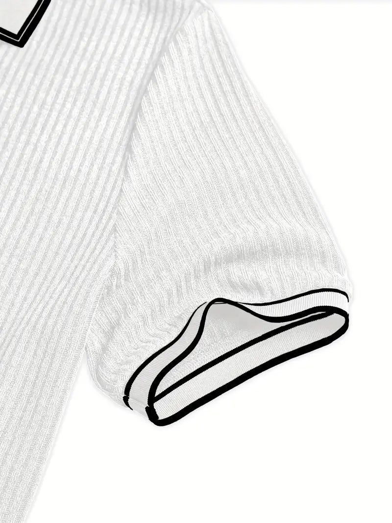Maxime | Polo Structuré à Col Contrasté pour Homme