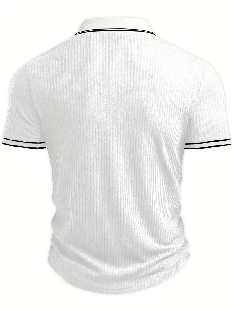 Maxime | Polo Structuré à Col Contrasté pour Homme