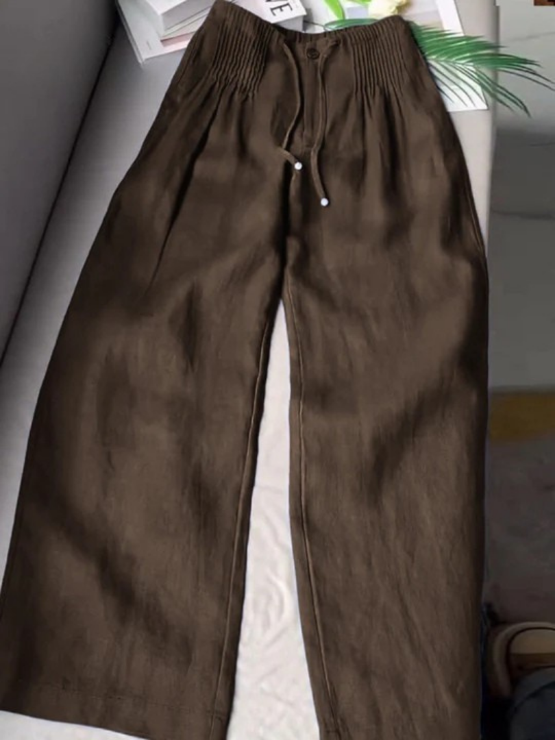 Amélie | Pantalon Large Fluide Élégant