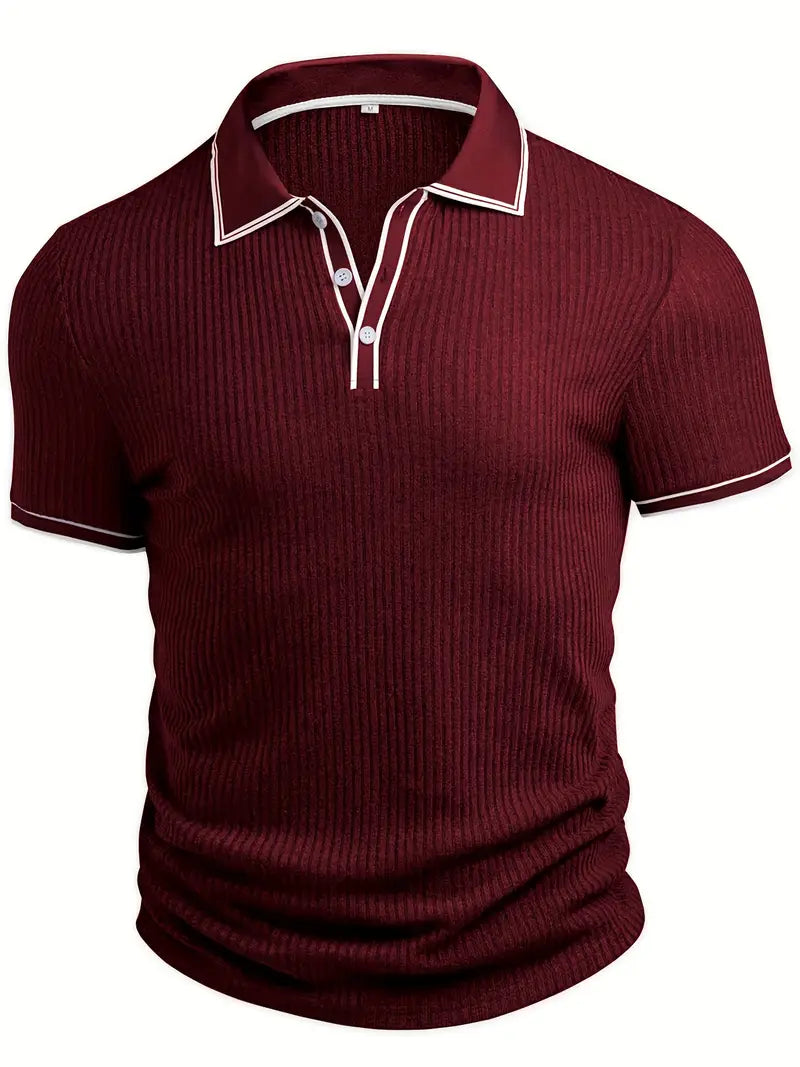 Maxime | Polo Structuré à Col Contrasté pour Homme