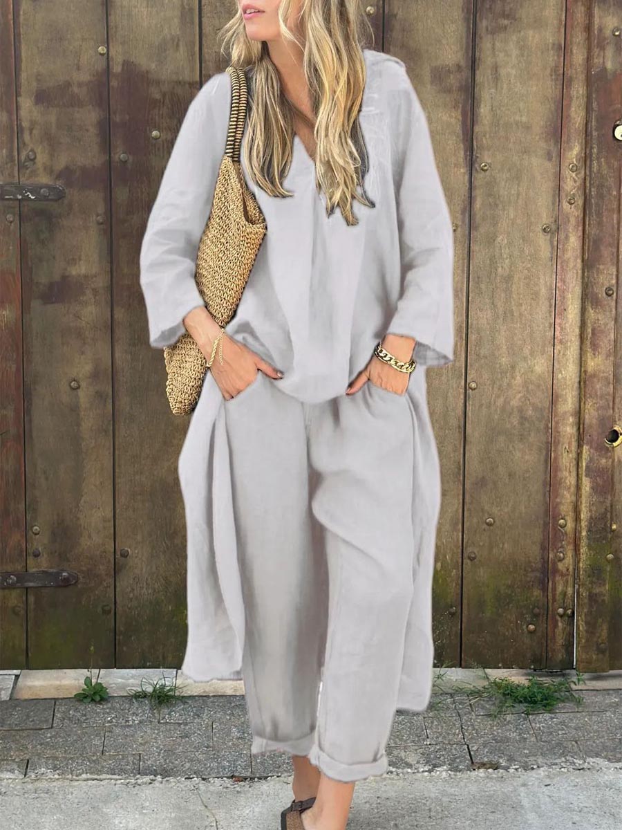 Éloïse | Ensemble Long en Lin Mélangé