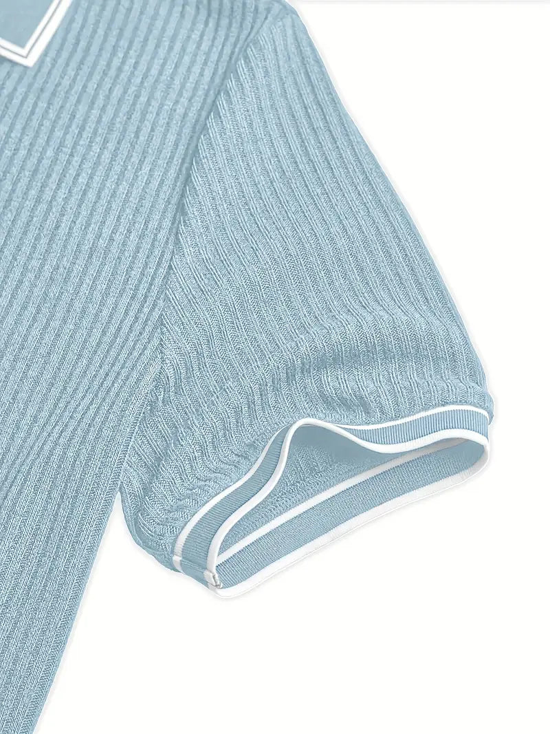 Maxime | Polo Structuré à Col Contrasté pour Homme