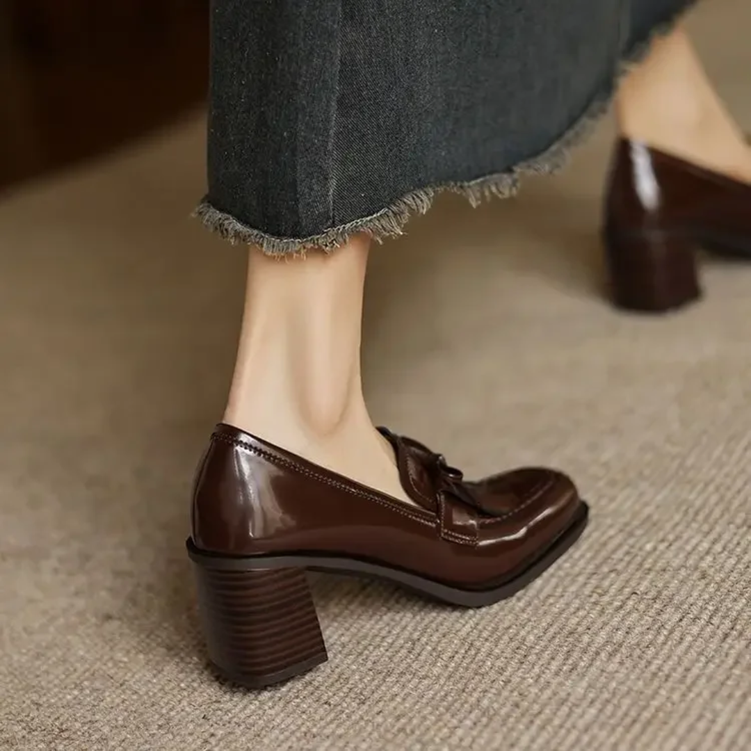 Madeleine | Mocassins à Talon Élégants