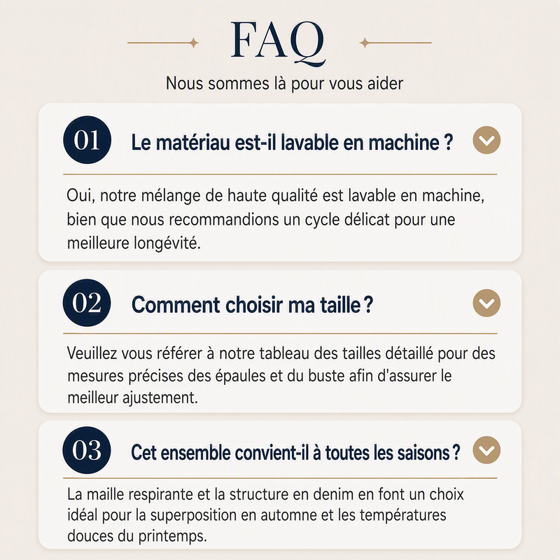 Élégance | Manteau en Maille et Jean