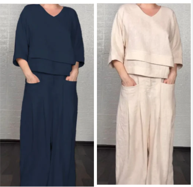 Élise | Ensemble 2 Pièces en Coton et Lin