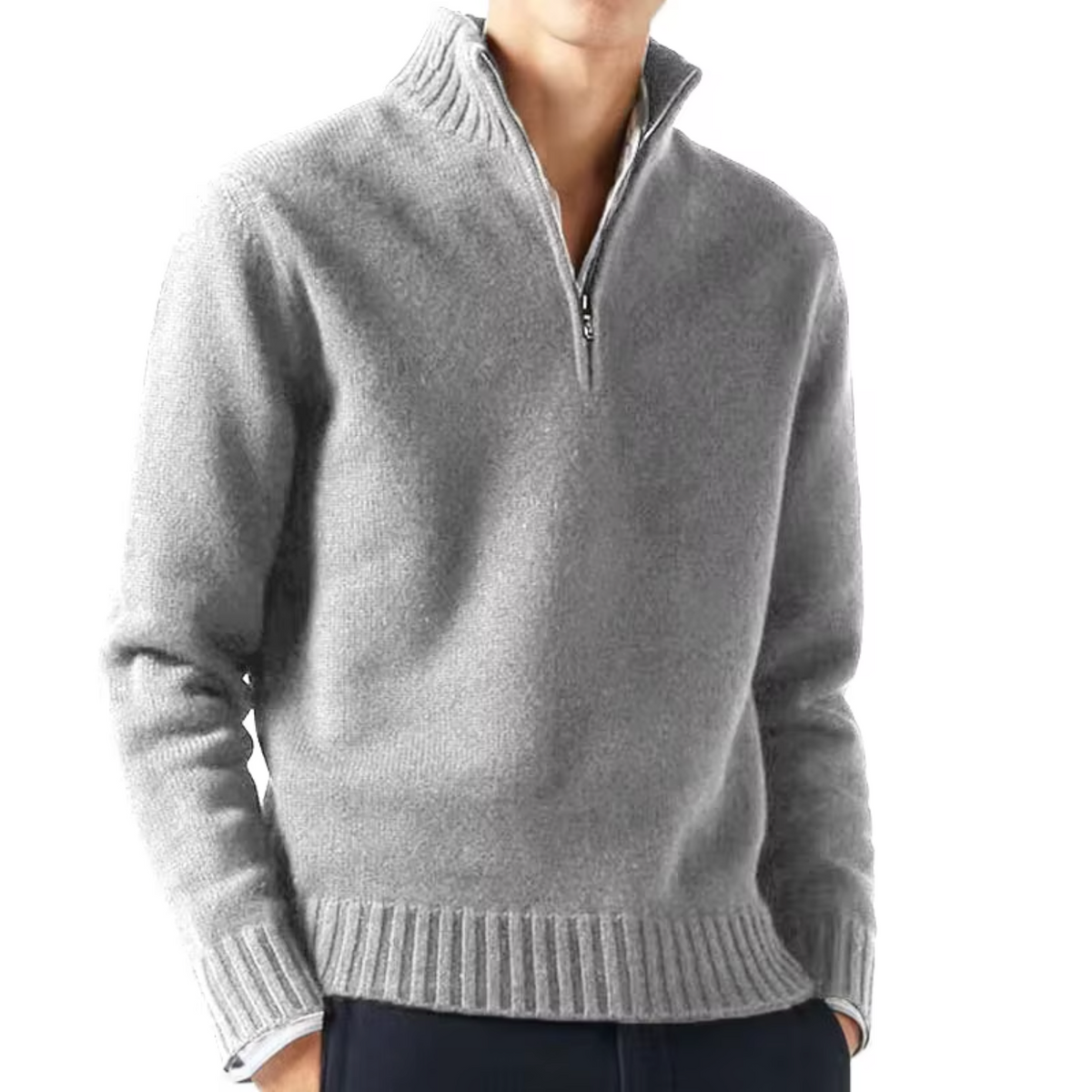 Timothée | Pull en Laine à Col Montant Zippé