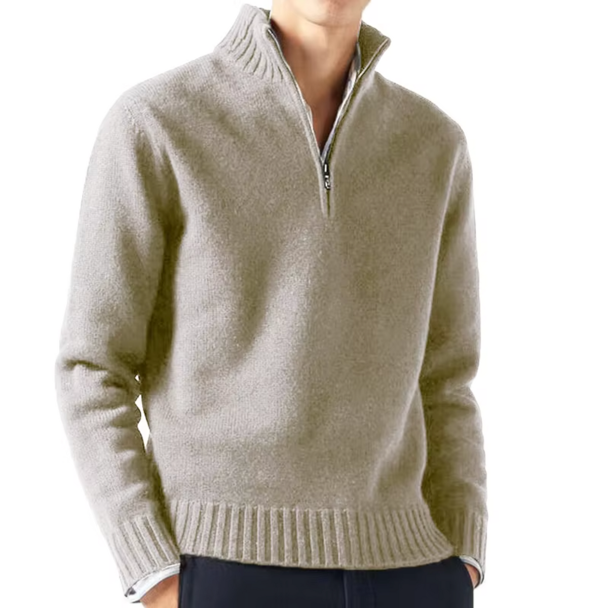 Timothée | Pull en Laine à Col Montant Zippé