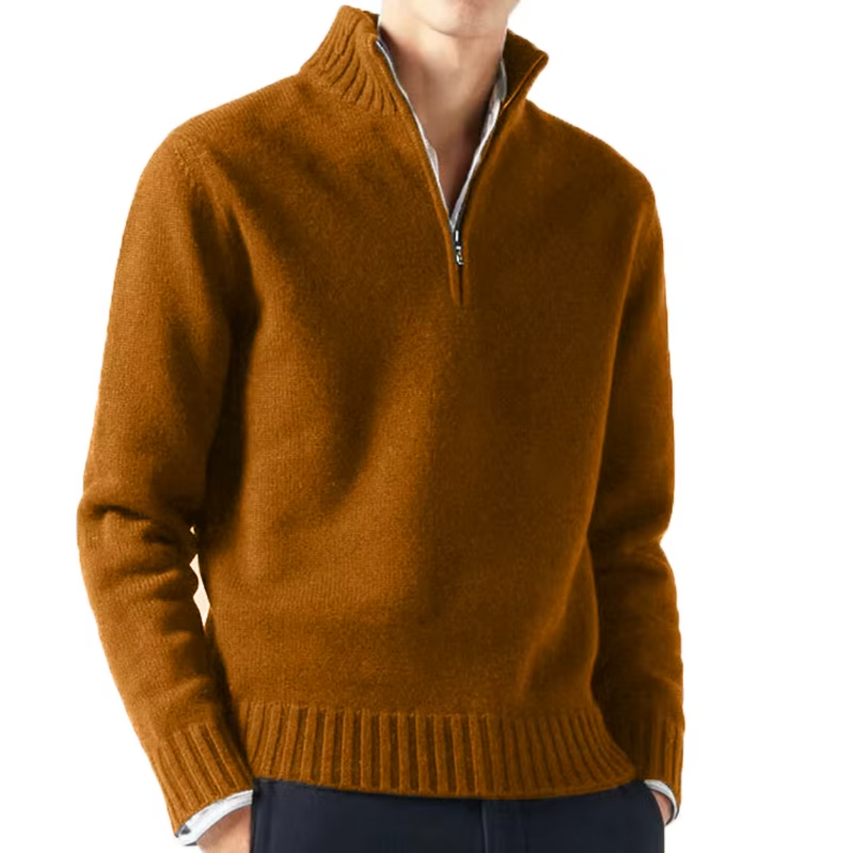 Timothée | Pull en Laine à Col Montant Zippé