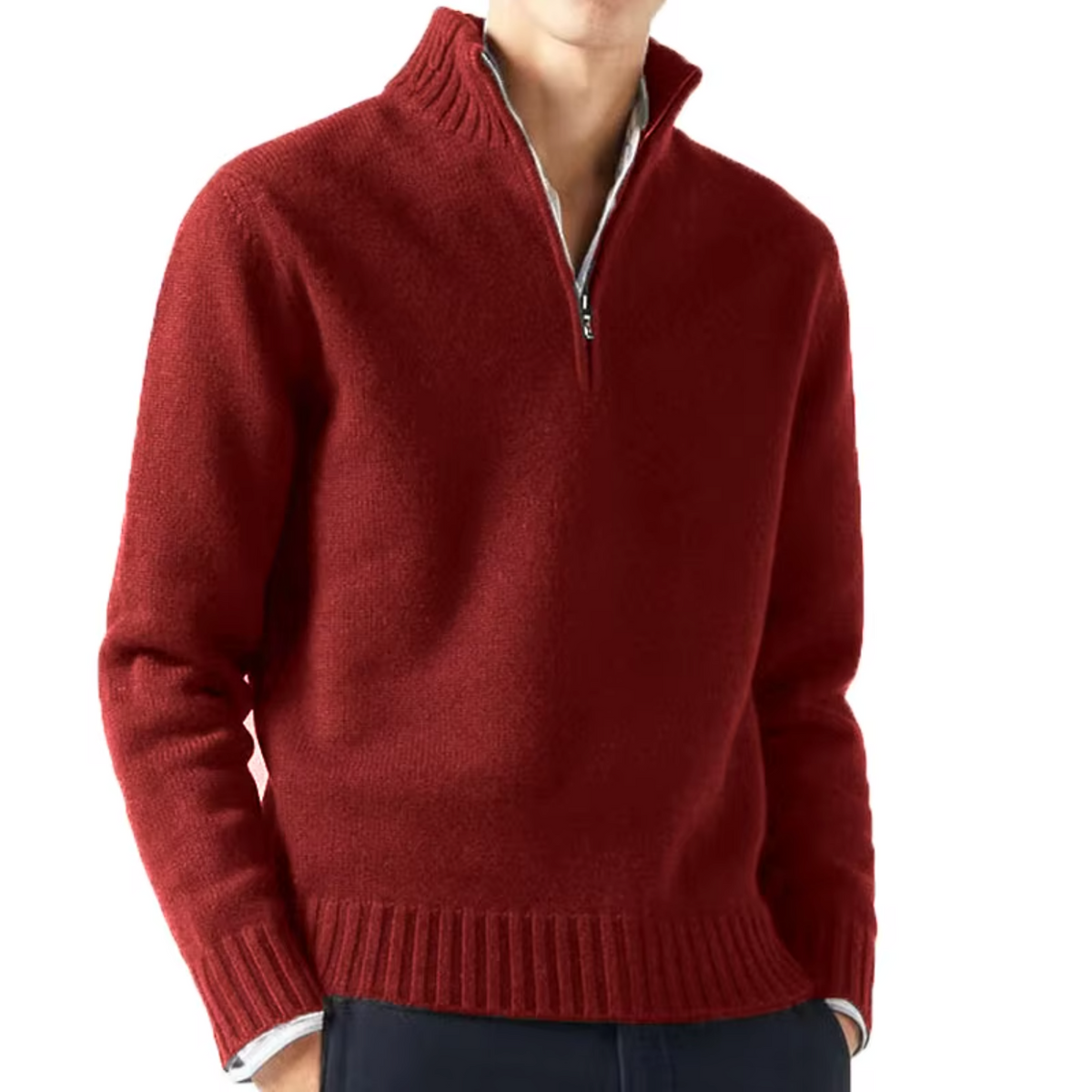 Timothée | Pull en Laine à Col Montant Zippé