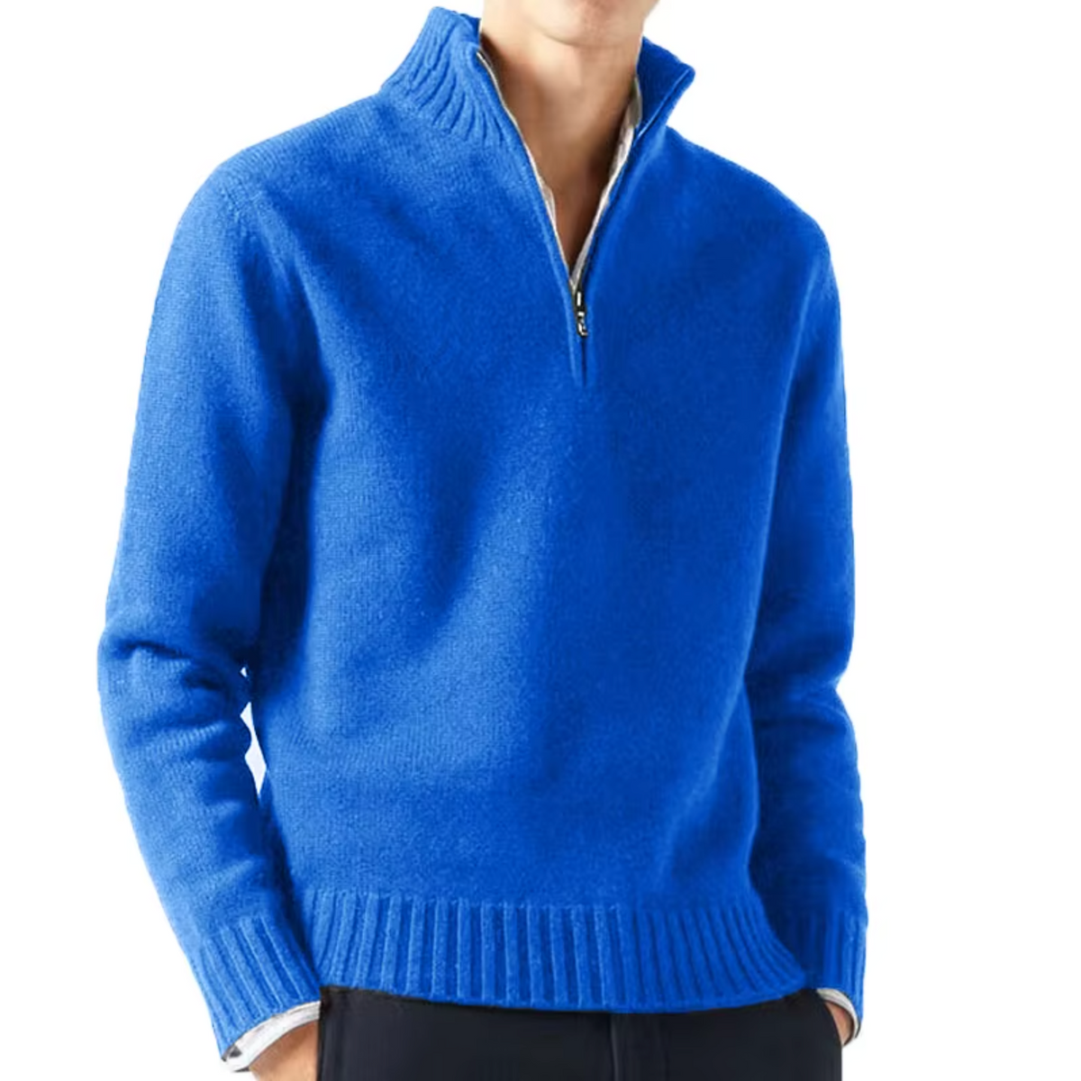 Timothée | Pull en Laine à Col Montant Zippé