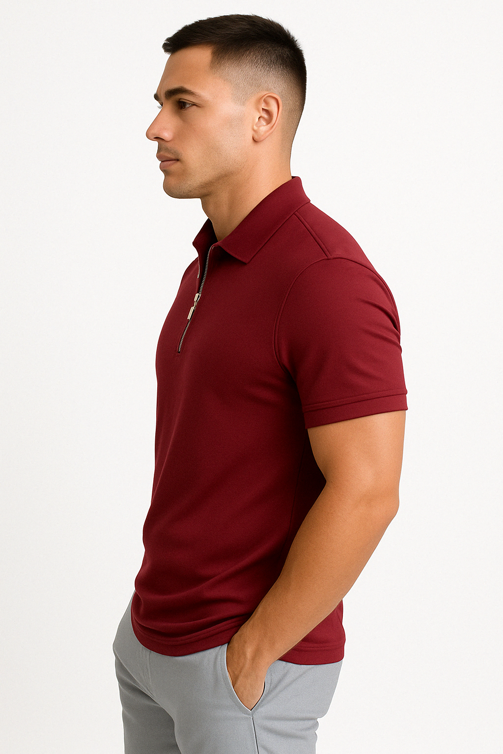 Valentin | Polo Moderne à Col Zippé pour Homme