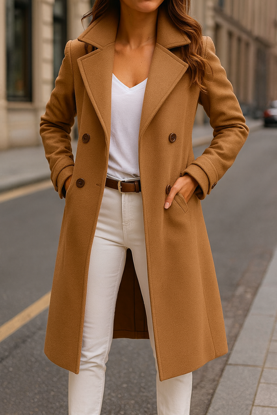 Mélisande | Manteau Ajusté en Mélange de Laine