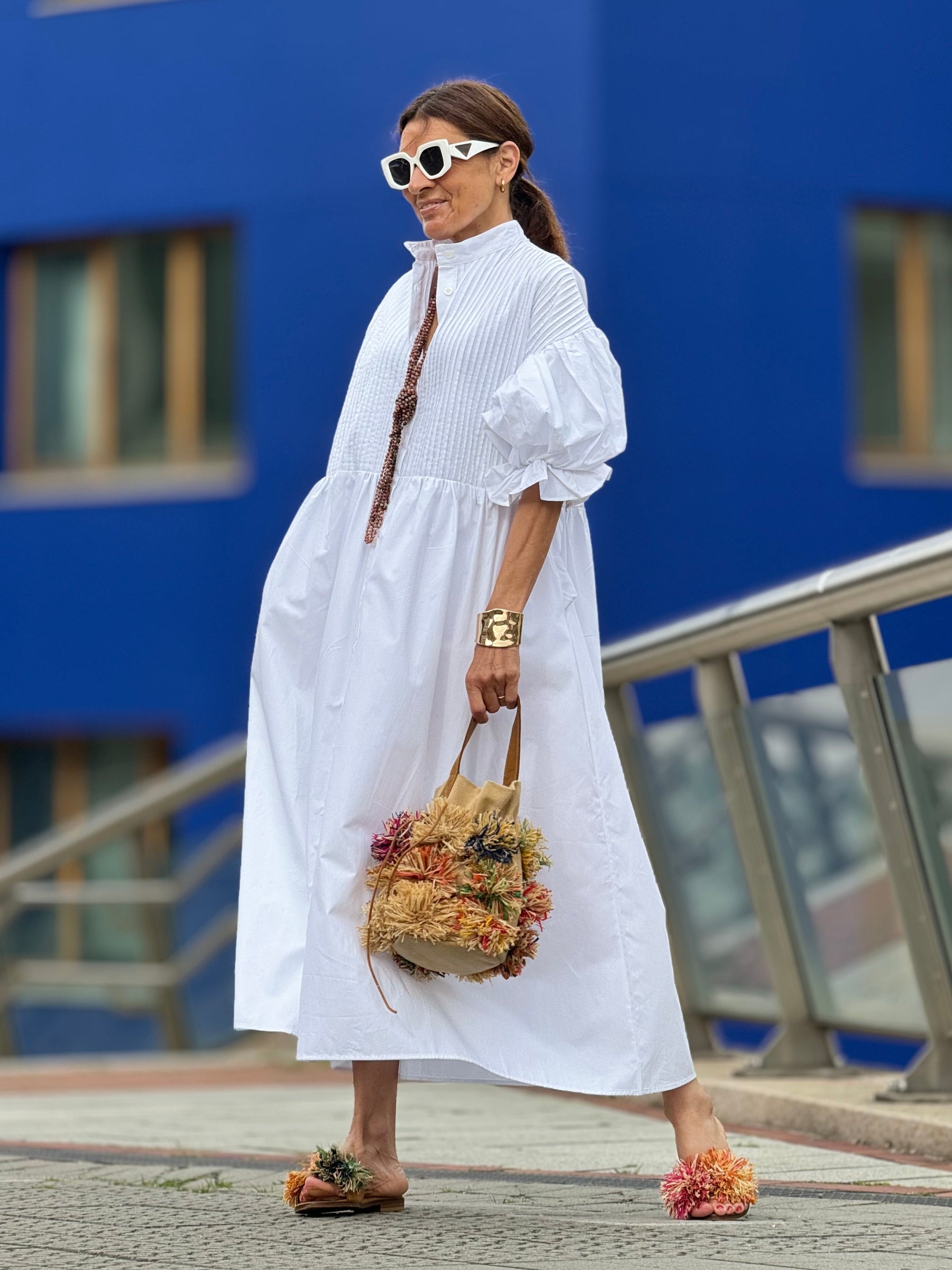 Amélie | Robe Longue en Coton Égyptien