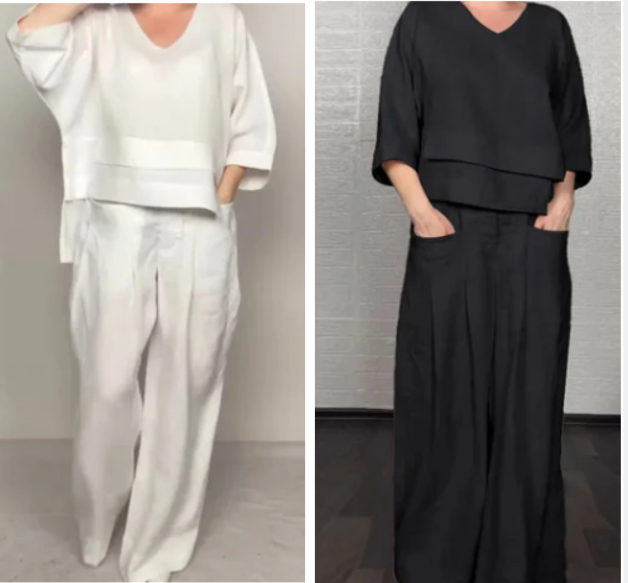 Élise | Ensemble 2 Pièces en Coton et Lin