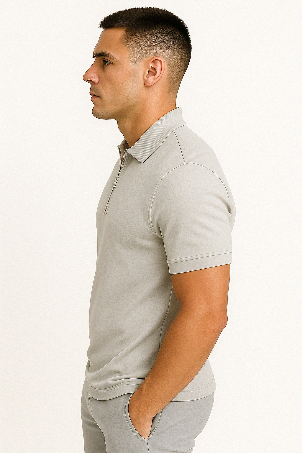 Valentin | Polo Moderne à Col Zippé pour Homme