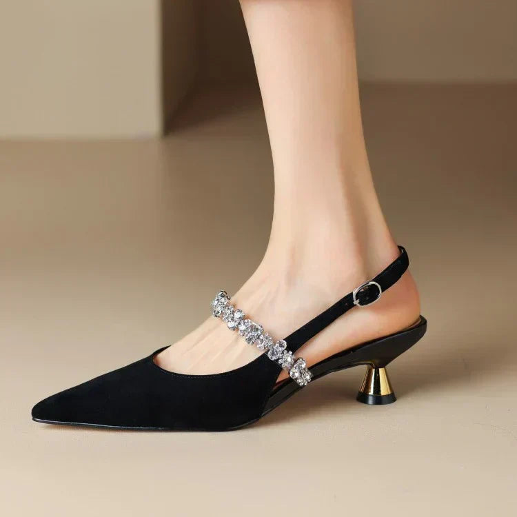 Victoire | Escarpins Brillants à Bride
