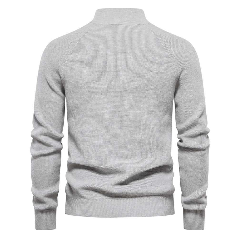 Corentin | Pull Côtelé à Col Demi-Zip
