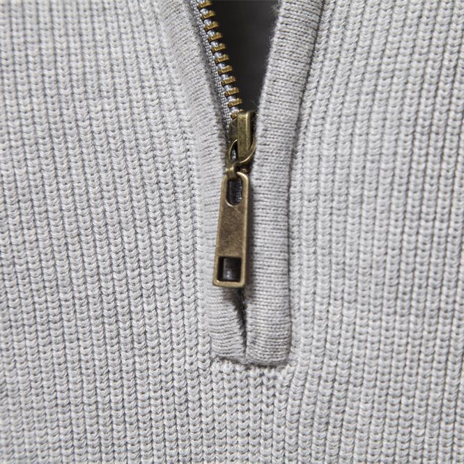 Corentin | Pull Côtelé à Col Demi-Zip