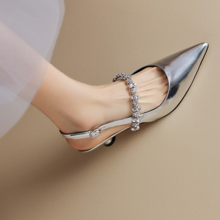 Victoire | Escarpins Brillants à Bride