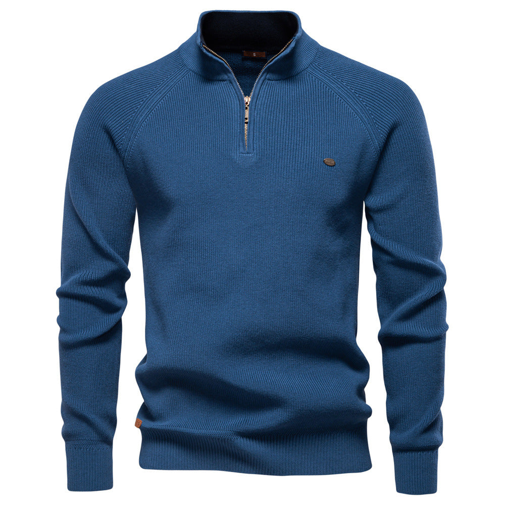 Corentin | Pull Côtelé à Col Demi-Zip