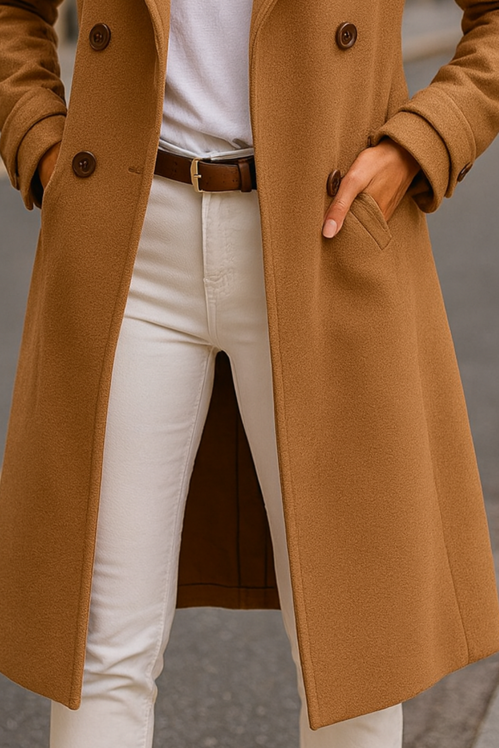 Mélisande | Manteau Ajusté en Mélange de Laine