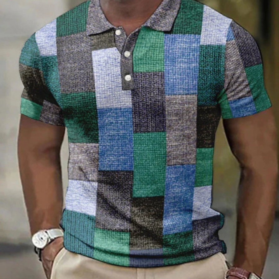 Baptiste | Polo Patchwork Élégant pour Homme