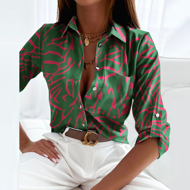 Aurélie | Blouse Classique à Col Élégant